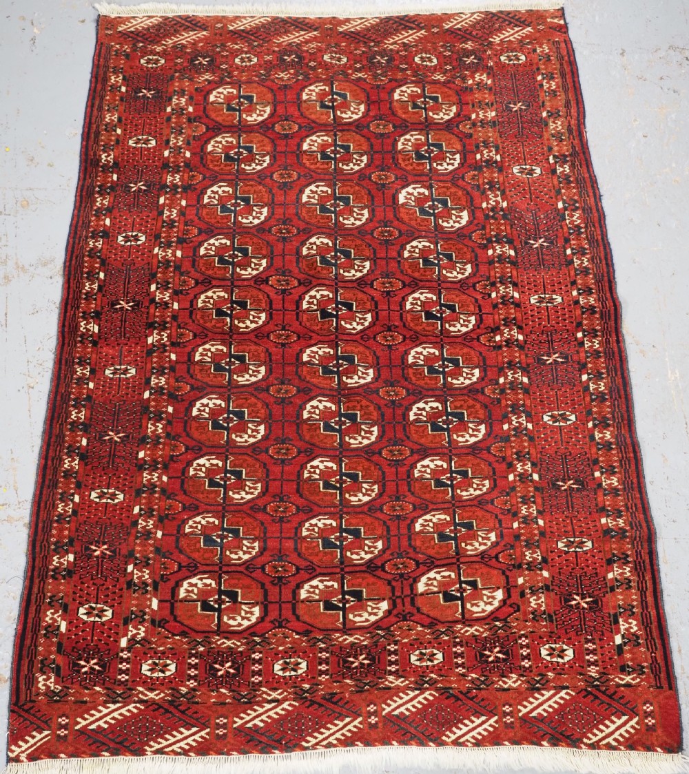 ANTIQUE TEKKE TURKMEN DIP KHALI RUG, GOOD COLOUR & CONDITION, CIRCA 1900.