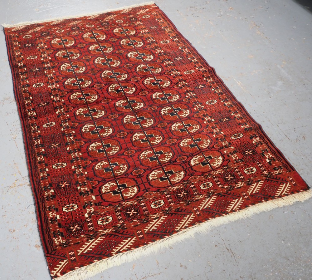 ANTIQUE TEKKE TURKMEN DIP KHALI RUG, GOOD COLOUR & CONDITION, CIRCA 1900. View II