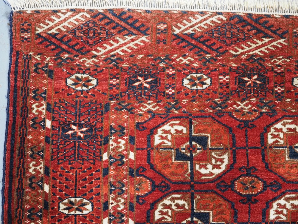 ANTIQUE TEKKE TURKMEN DIP KHALI RUG, GOOD COLOUR & CONDITION, CIRCA 1900. View VI