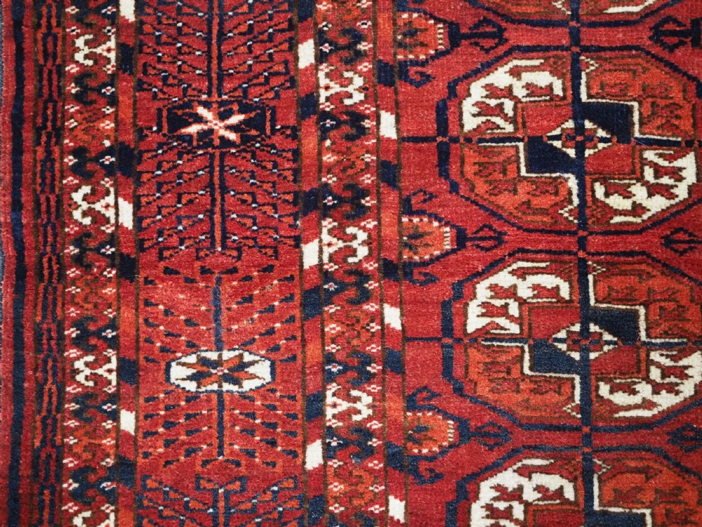 ANTIQUE TEKKE TURKMEN DIP KHALI RUG, GOOD COLOUR & CONDITION, CIRCA 1900. View VII