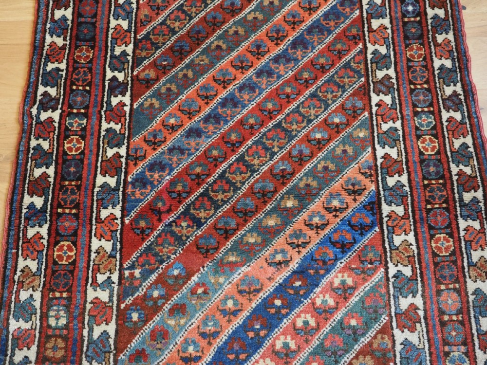 OLD KURDISH RUG WITH DIAGONAL STRIPE DESIGN, SOUTHERN CAUCAUS, CIRCA 1930. View V