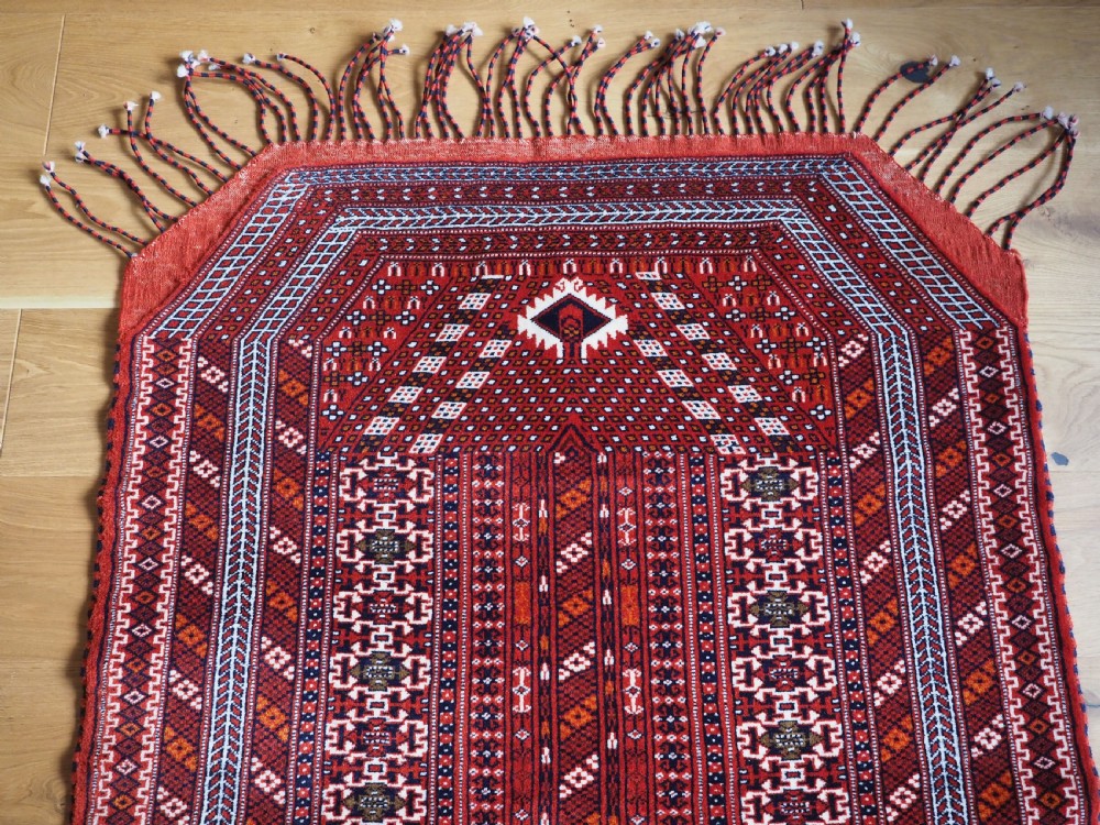 OLD YOMUT TURKMEN SALATCH, CHILDS CRADLE COVER, CIRCA 1930. View III