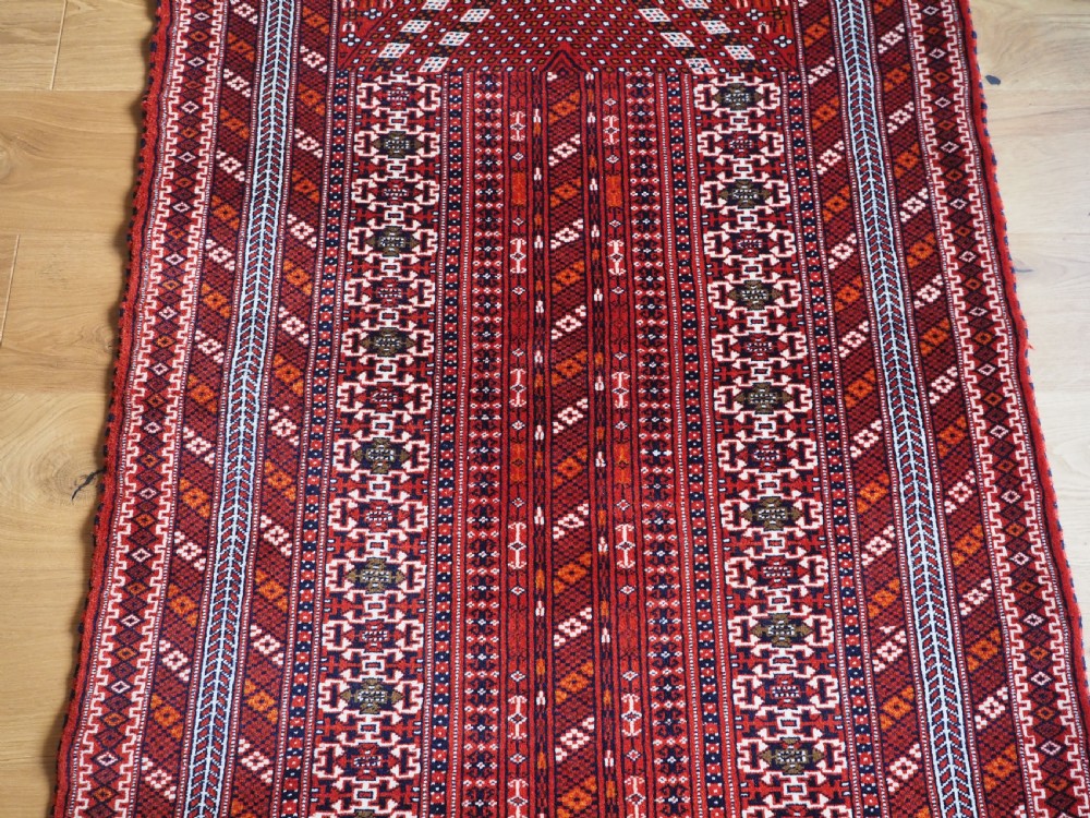 OLD YOMUT TURKMEN SALATCH, CHILDS CRADLE COVER, CIRCA 1930. View IV