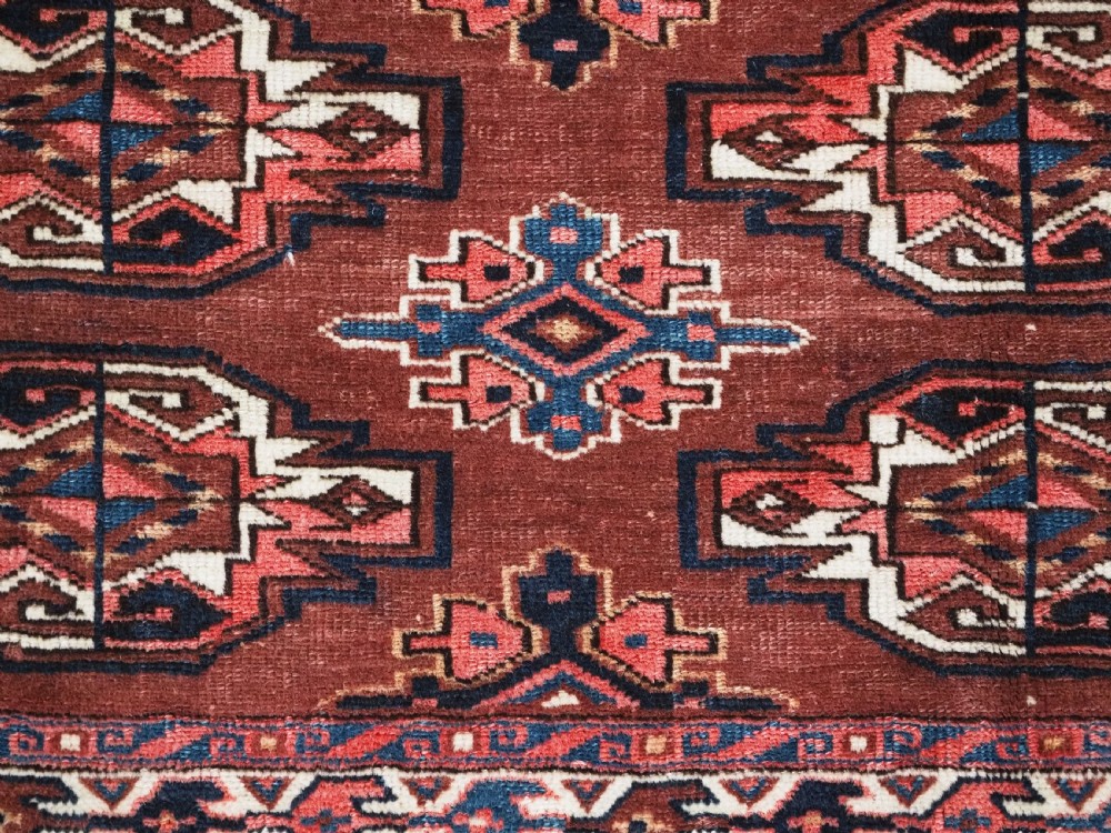 ANTIQUE YOMUT TURKMEN 9 GUL CHUVAL, GOOD COLOURS, CIRCA 1900. View VII