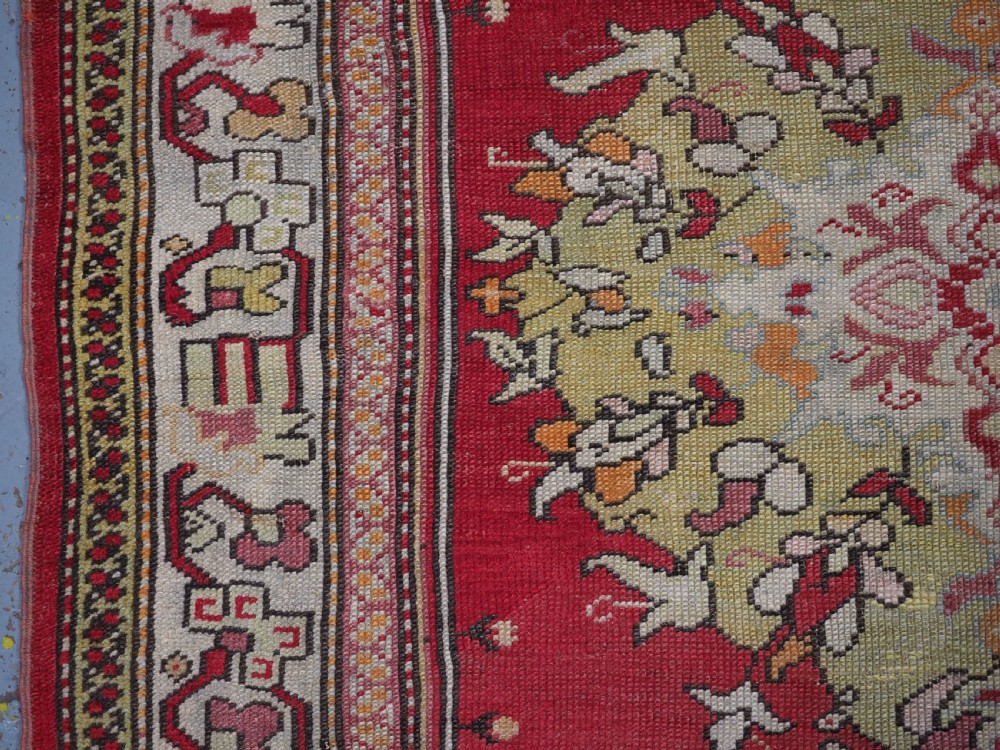 ANTIQUE TURKISH MILAS RUG, LARGE MEDALLION DESIGN, CIRCA 1900. View VII