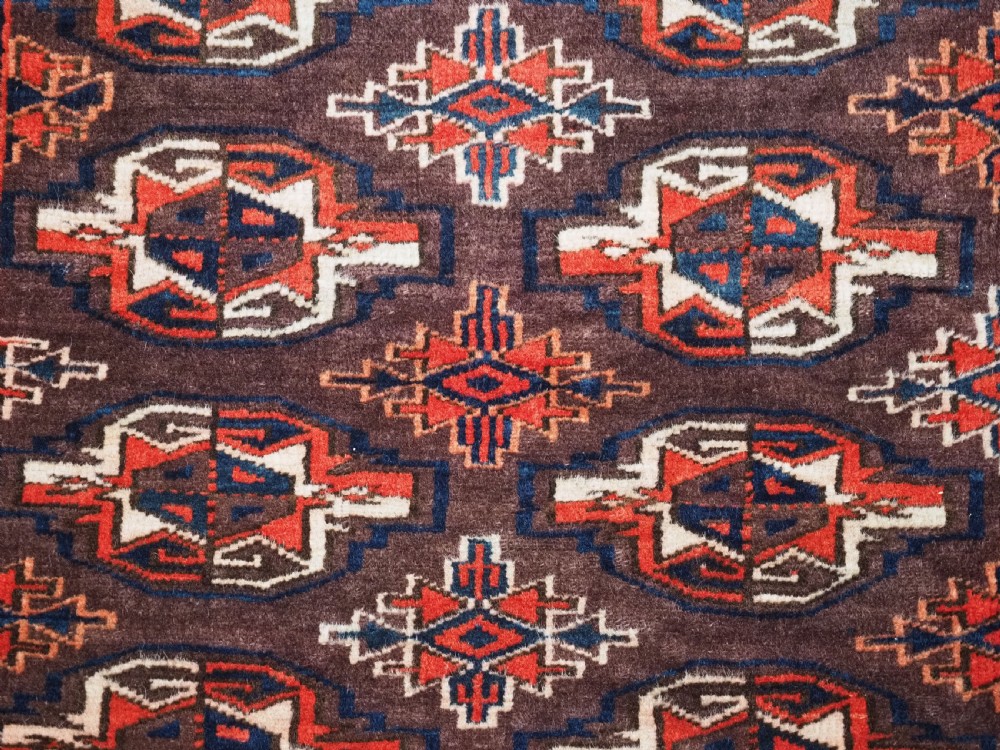 ANTIQUE YOMUT TURKMEN 12 GUL CHUVAL, GOOD ELEM DESIGN, CIRCA 1890. View VI