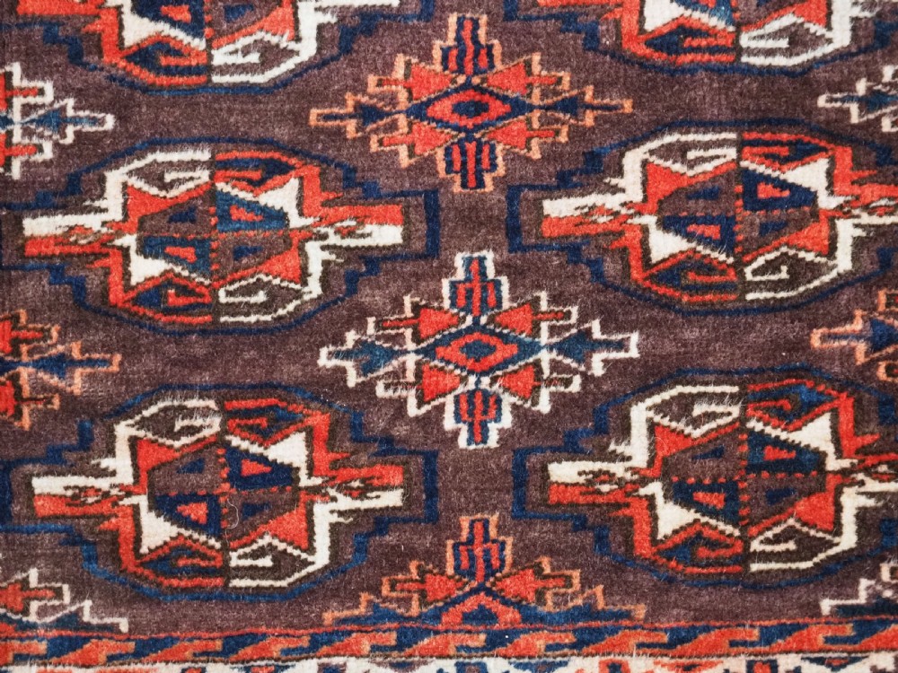 ANTIQUE YOMUT TURKMEN 12 GUL CHUVAL, GOOD ELEM DESIGN, CIRCA 1890. View VII
