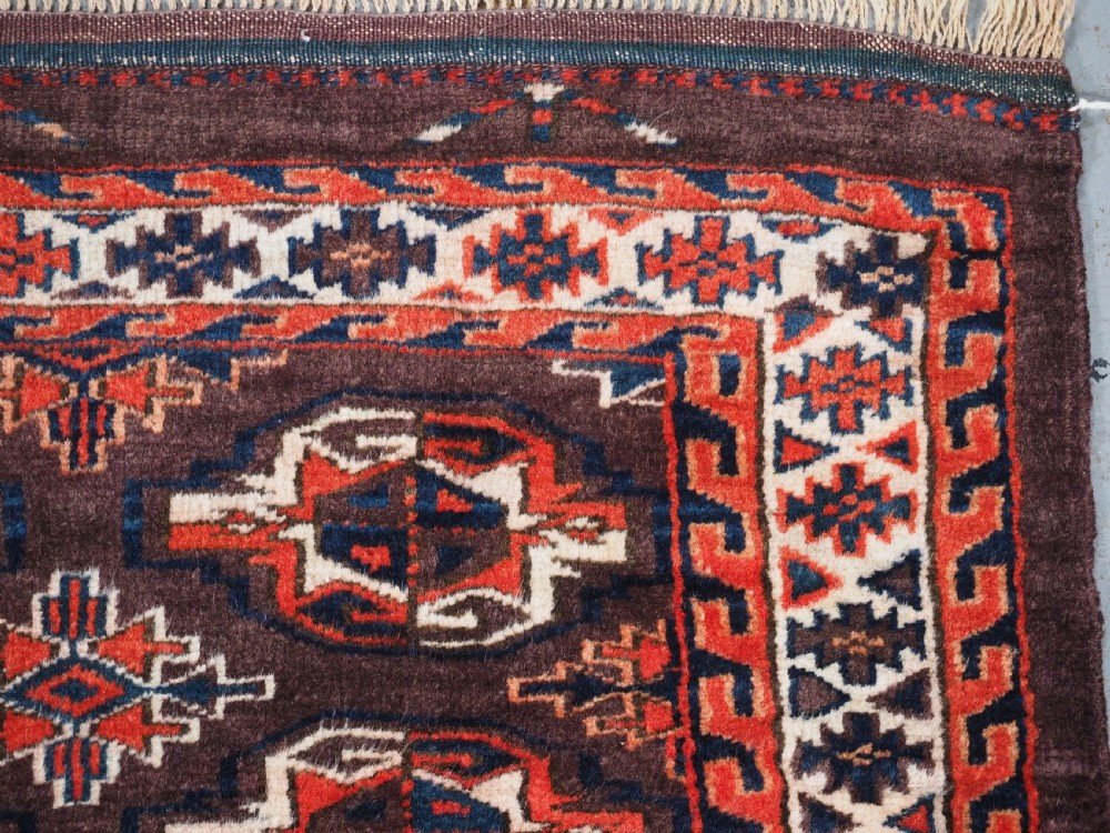 ANTIQUE YOMUT TURKMEN 12 GUL CHUVAL, GOOD ELEM DESIGN, CIRCA 1890. View IX