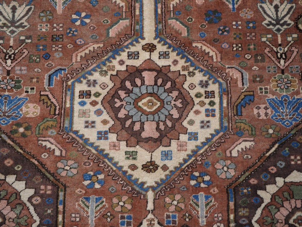 OLD ABEDEH VILLAGE RUG OF TRIBAL DESIGN, SOFT COLOURS, CIRCA 1930. View XI