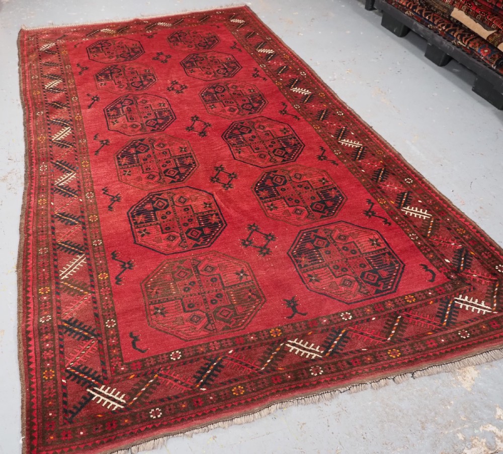 ANTIQUE AFGHAN SULYMAN VILLAGE RUG, EXCELLENT COLOUR, CIRCA 1900/20. View II