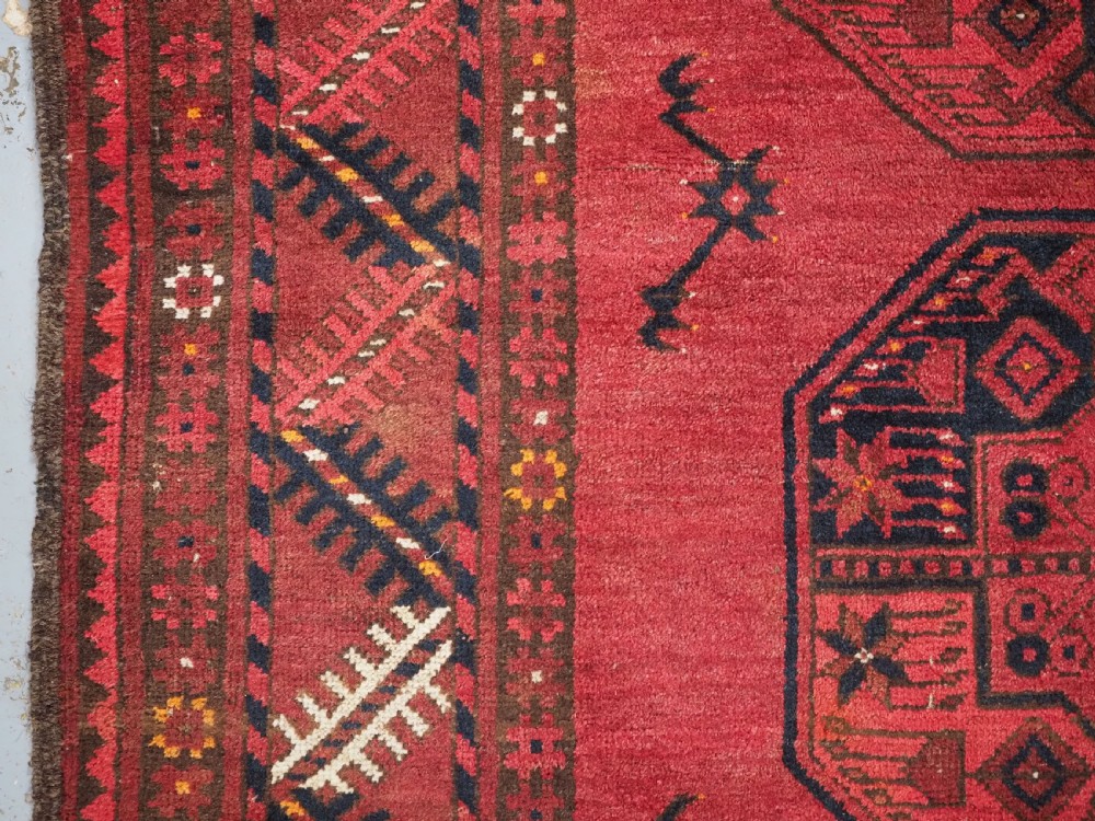 ANTIQUE AFGHAN SULYMAN VILLAGE RUG, EXCELLENT COLOUR, CIRCA 1900/20. View XII