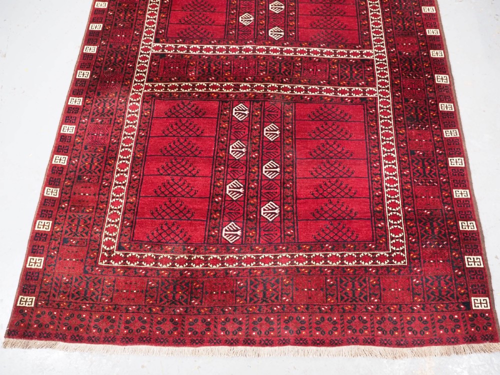 OLD AFGHAN VILLAGE RUG OF ERSARI ENSI DESIGN, CIRCA 1920. View IV