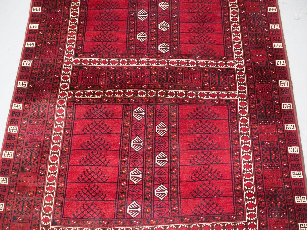 OLD AFGHAN VILLAGE RUG OF ERSARI ENSI DESIGN, CIRCA 1920. View V