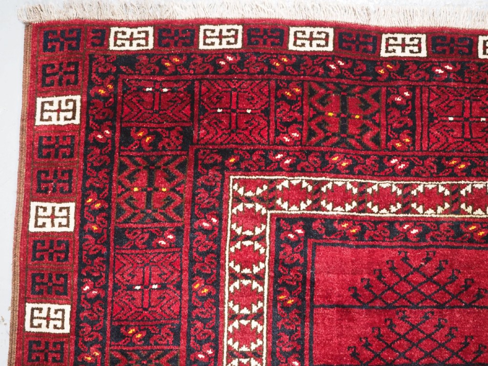 OLD AFGHAN VILLAGE RUG OF ERSARI ENSI DESIGN, CIRCA 1920. View VI