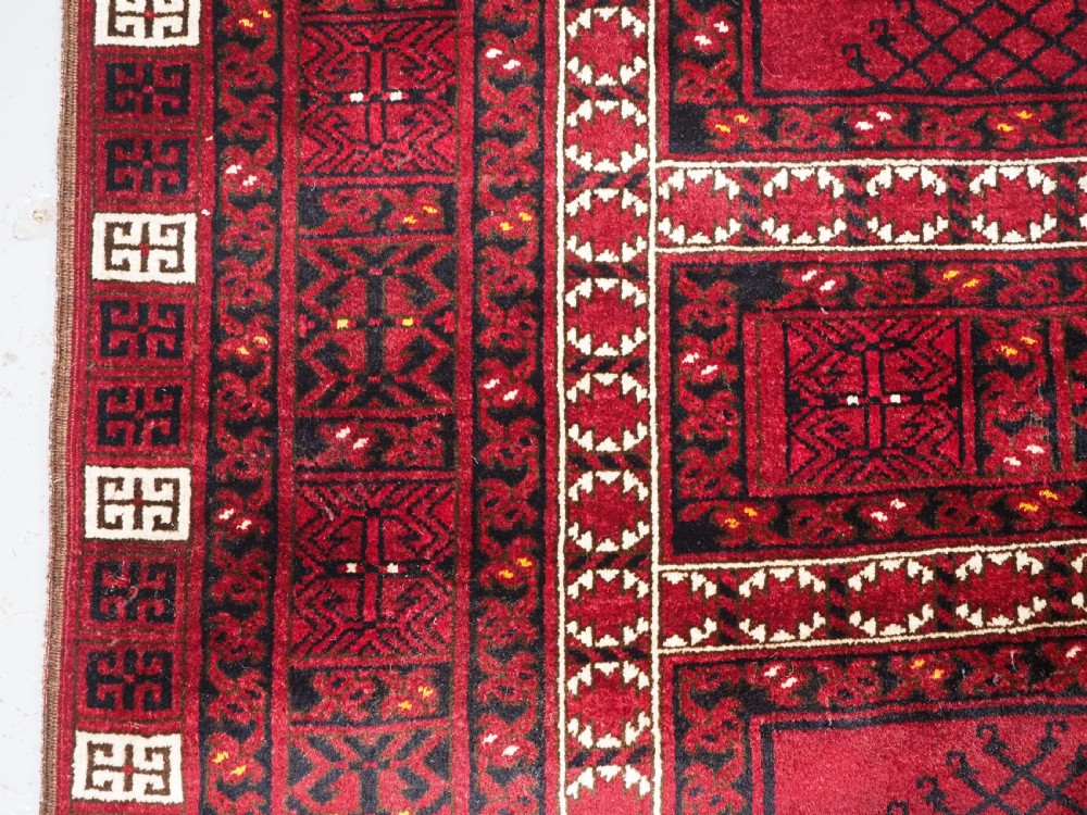 OLD AFGHAN VILLAGE RUG OF ERSARI ENSI DESIGN, CIRCA 1920. View VII