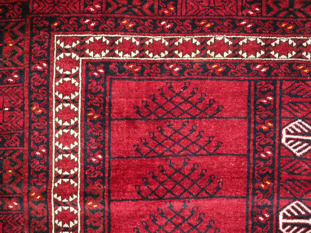 OLD AFGHAN VILLAGE RUG OF ERSARI ENSI DESIGN, CIRCA 1920. View VIII