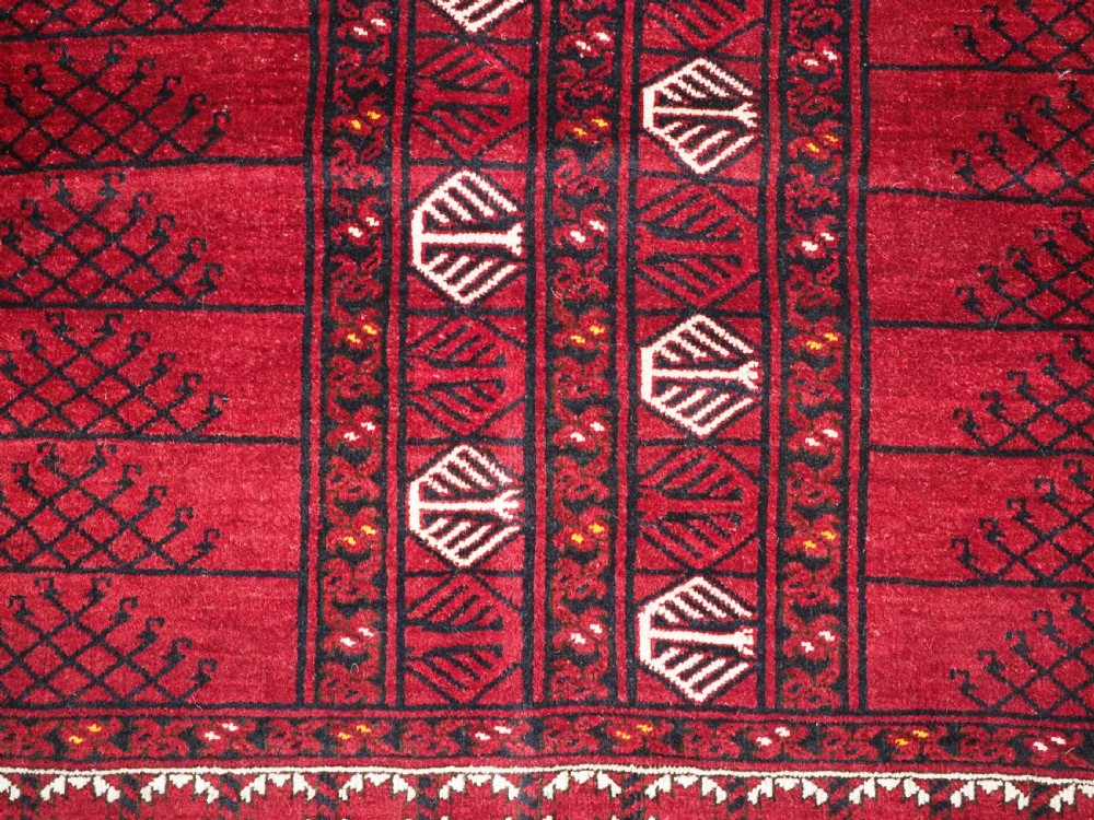 OLD AFGHAN VILLAGE RUG OF ERSARI ENSI DESIGN, CIRCA 1920. View IX