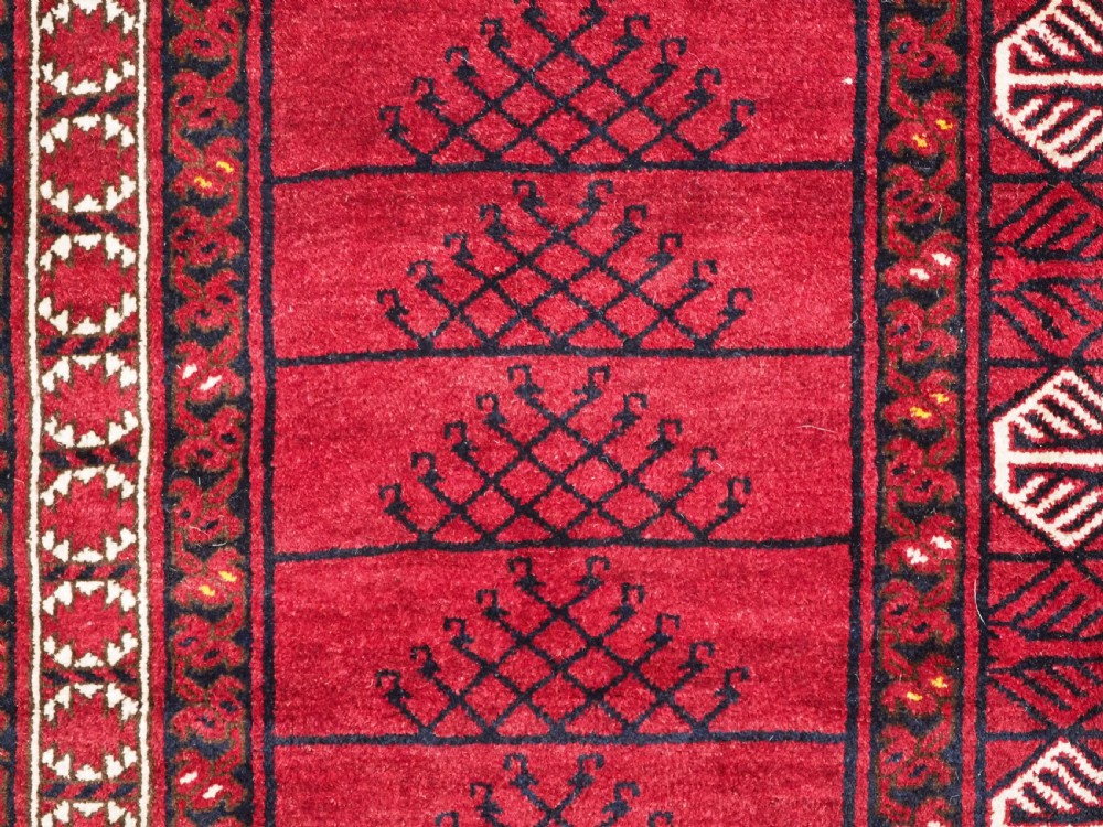 OLD AFGHAN VILLAGE RUG OF ERSARI ENSI DESIGN, CIRCA 1920. View XII
