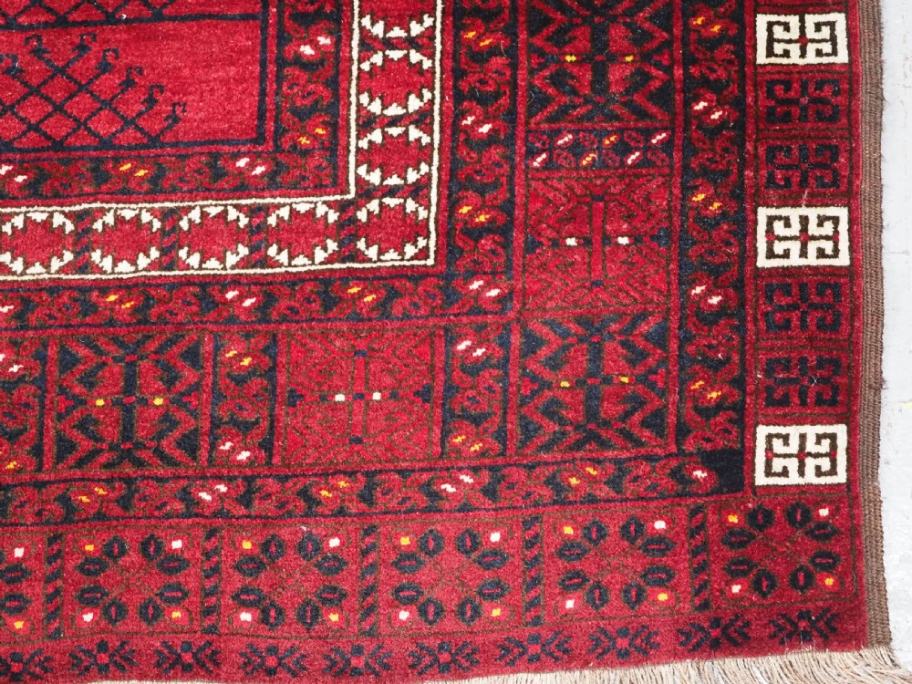 OLD AFGHAN VILLAGE RUG OF ERSARI ENSI DESIGN, CIRCA 1920. View XIII