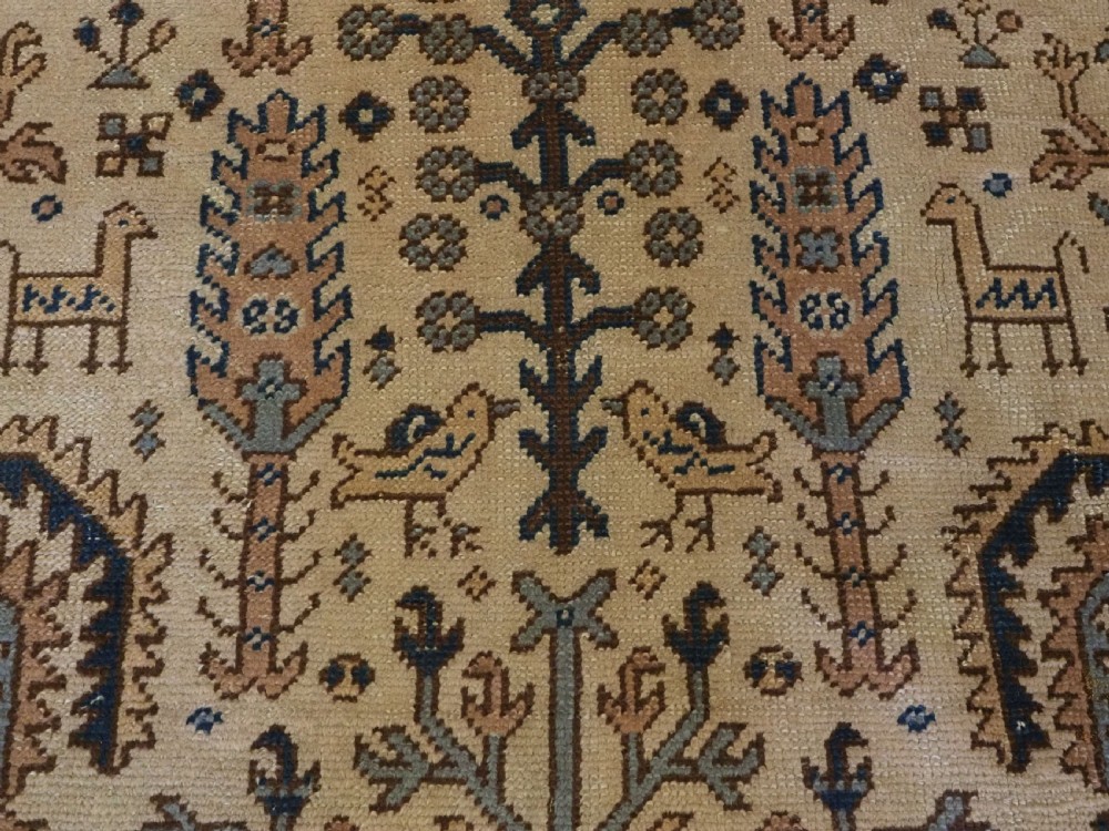 ANTIQUE TURKISH OUSHAK RUG WITH WILLOW TREE DESIGN, CIRCA 1900-20. View IX