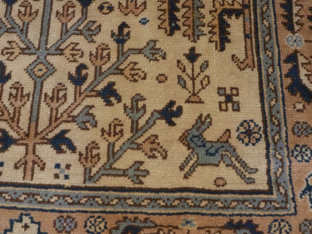 ANTIQUE TURKISH OUSHAK RUG WITH WILLOW TREE DESIGN, CIRCA 1900-20. View XIV