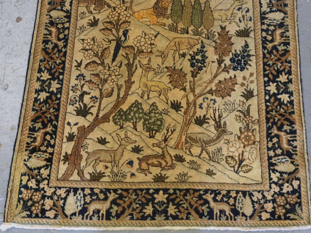 ANTIQUE TABRIZ RUG OF GARDEN DESIGN, EXCELLENT CONDITION, CIRCA 1920. View IV