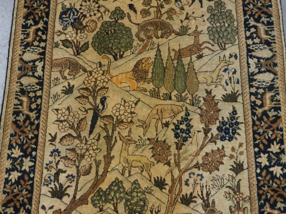 ANTIQUE TABRIZ RUG OF GARDEN DESIGN, EXCELLENT CONDITION, CIRCA 1920. View V