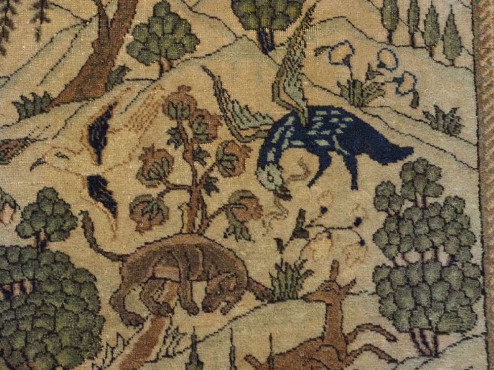 ANTIQUE TABRIZ RUG OF GARDEN DESIGN, EXCELLENT CONDITION, CIRCA 1920. View IX