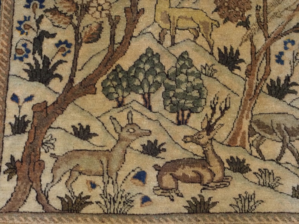 ANTIQUE TABRIZ RUG OF GARDEN DESIGN, EXCELLENT CONDITION, CIRCA 1920. View XII