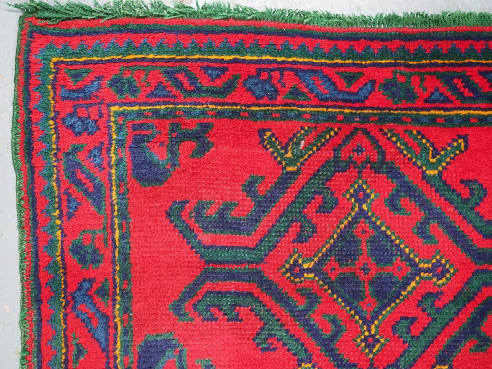 ANTIQUE TURKISH OUSHAK RUNNER OF TRADITIONAL DESIGN, CIRCA 1920. View VIII