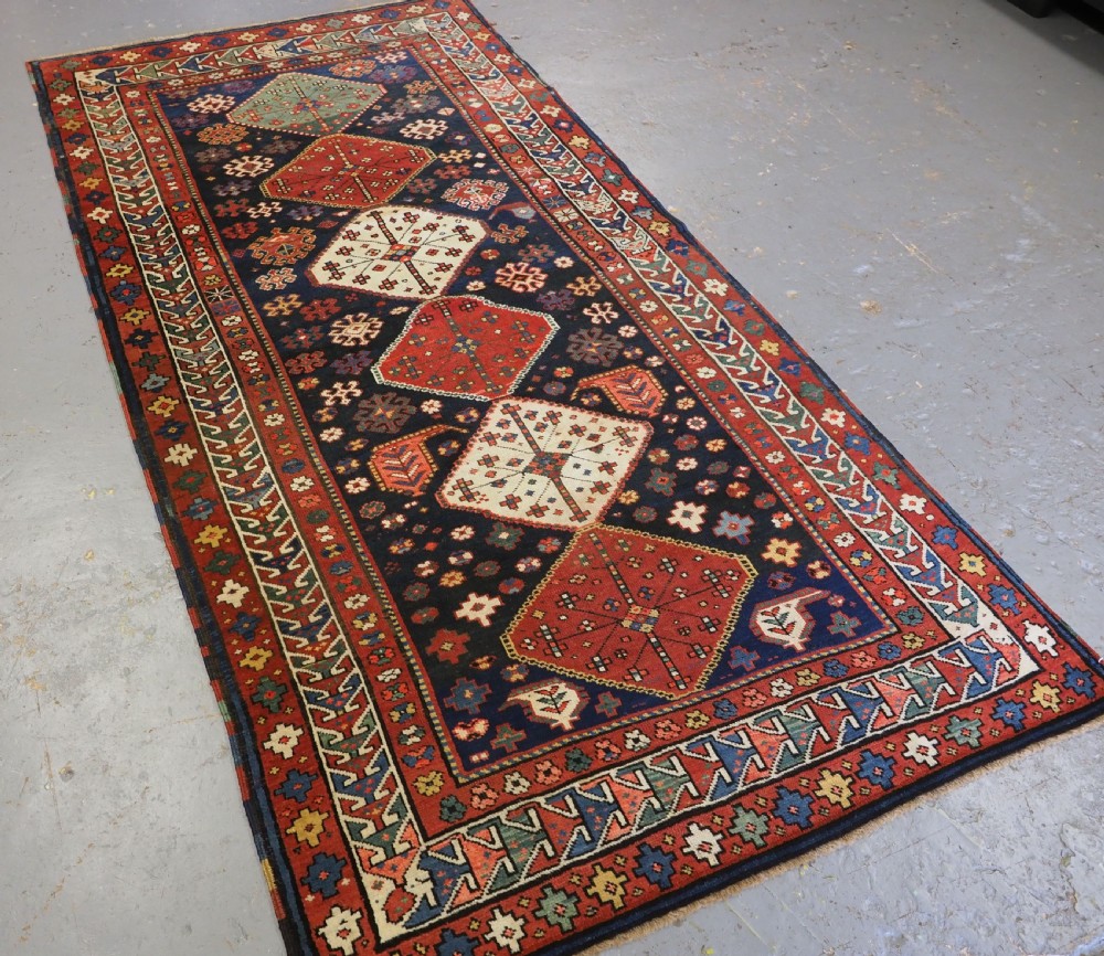 ANTIQUE CAUCASIAN SHIRVAN BAKU KHILA LONG RUG, CIRCA 1900. View II