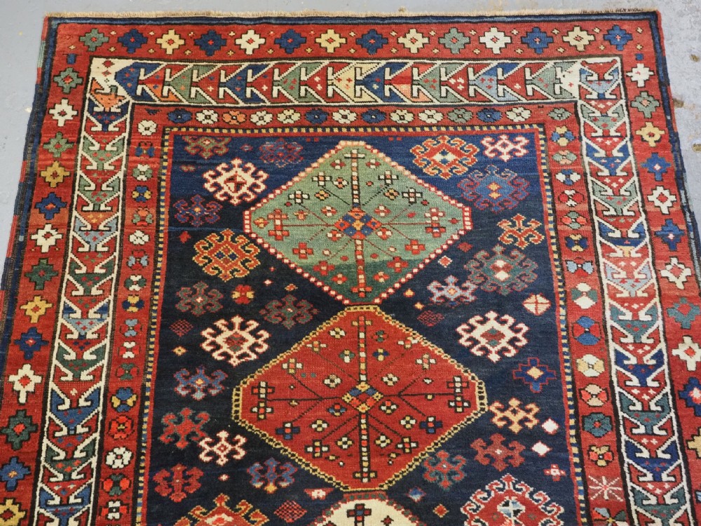 ANTIQUE CAUCASIAN SHIRVAN BAKU KHILA LONG RUG, CIRCA 1900. View III