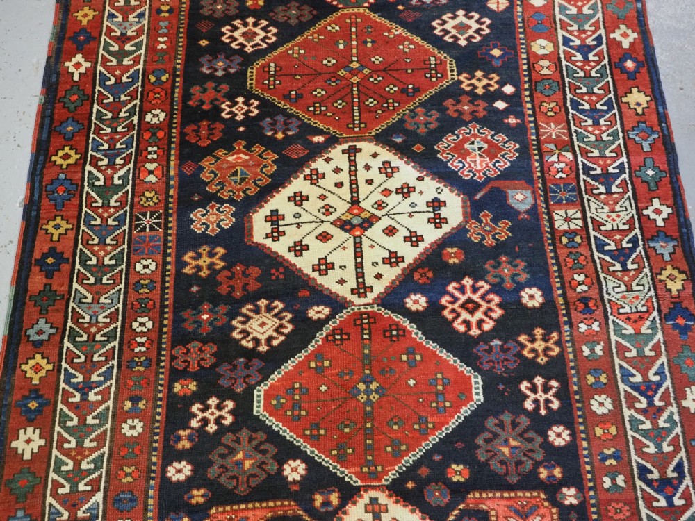 ANTIQUE CAUCASIAN SHIRVAN BAKU KHILA LONG RUG, CIRCA 1900. View IV