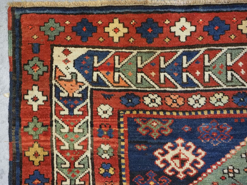 ANTIQUE CAUCASIAN SHIRVAN BAKU KHILA LONG RUG, CIRCA 1900. View VI