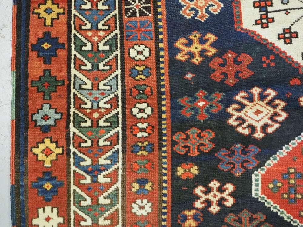 ANTIQUE CAUCASIAN SHIRVAN BAKU KHILA LONG RUG, CIRCA 1900. View VII