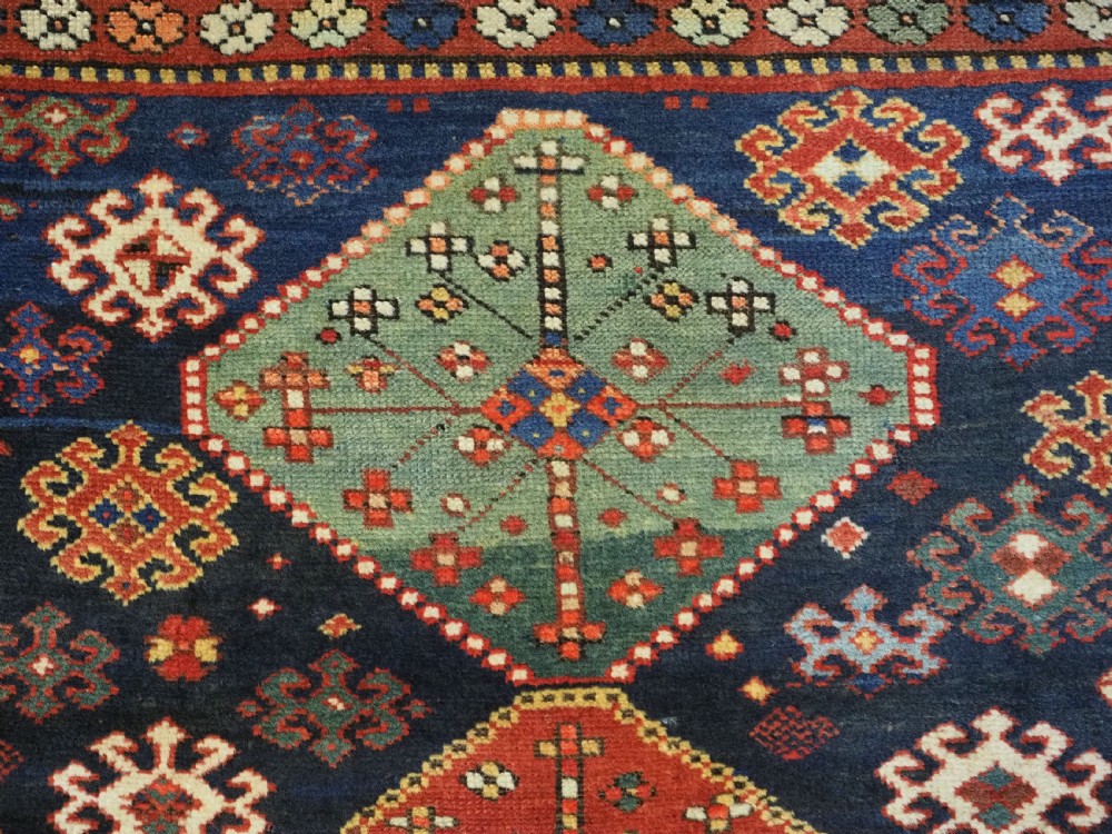 ANTIQUE CAUCASIAN SHIRVAN BAKU KHILA LONG RUG, CIRCA 1900. View VIII