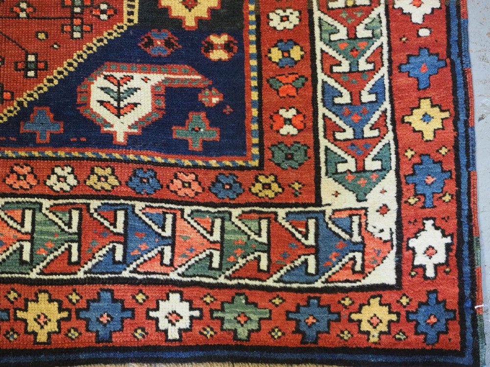 ANTIQUE CAUCASIAN SHIRVAN BAKU KHILA LONG RUG, CIRCA 1900. View XI