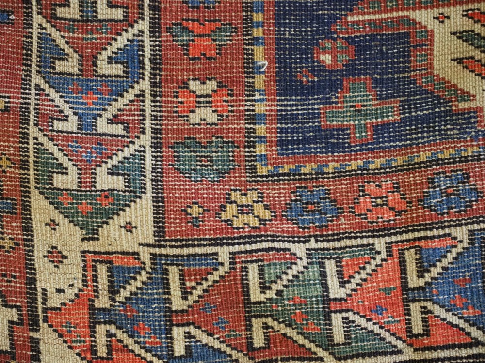 ANTIQUE CAUCASIAN SHIRVAN BAKU KHILA LONG RUG, CIRCA 1900. View XII