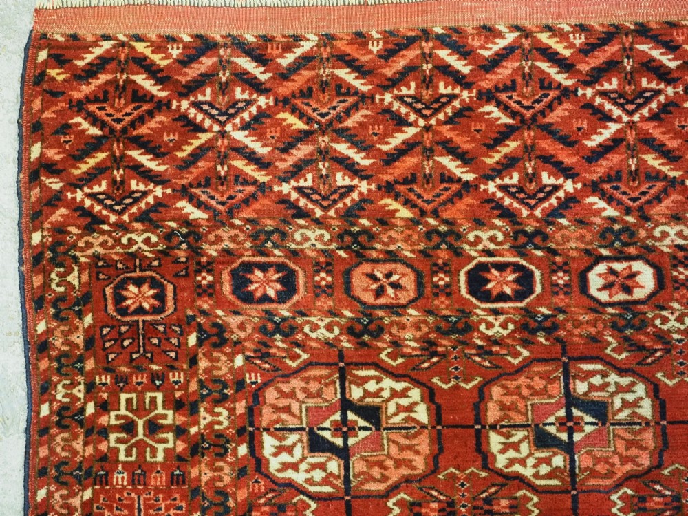 ANTIQUE TEKKE TURKMEN 'DOWRY' RUG, SMALL SIZE AND VERY FINE WEAVE, CIRCA 1870/80. View VI