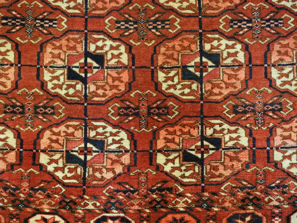 ANTIQUE TEKKE TURKMEN 'DOWRY' RUG, SMALL SIZE AND VERY FINE WEAVE, CIRCA 1870/80. View IX