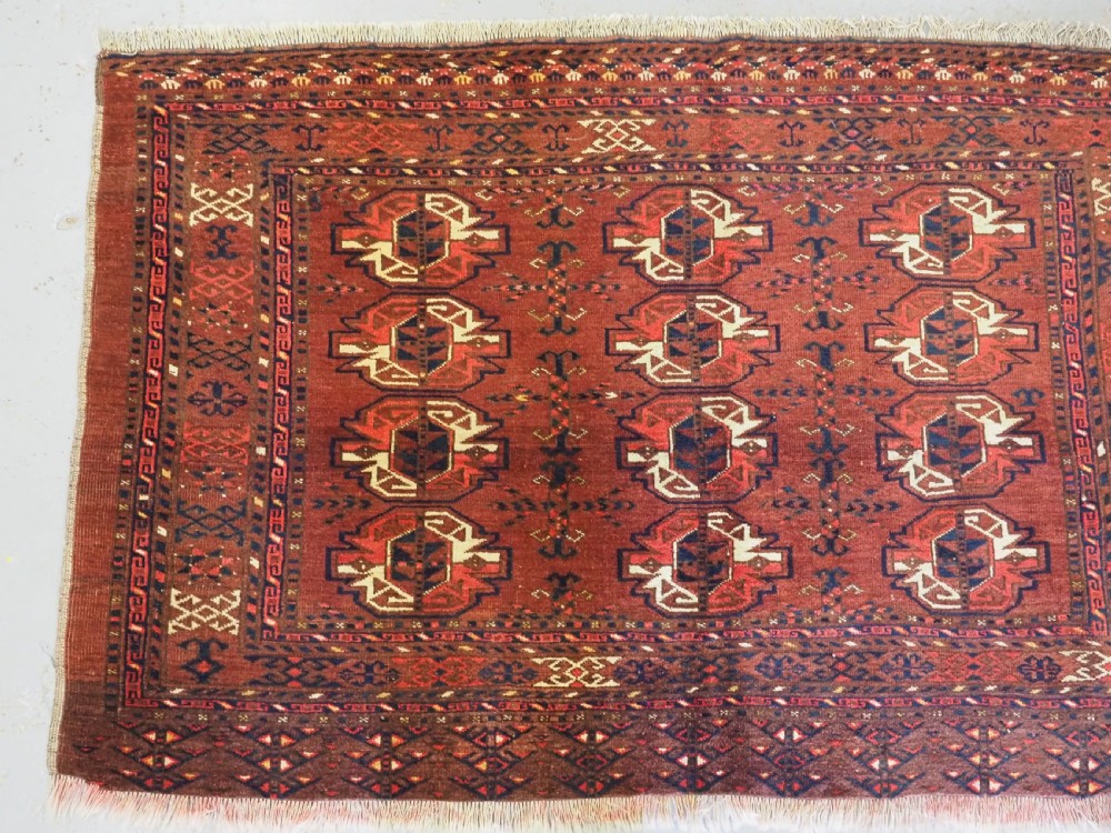 ANTIQUE ERSARI TURKMEN 12 GUL CHUVAL FACE, CIRCA 1900. View III