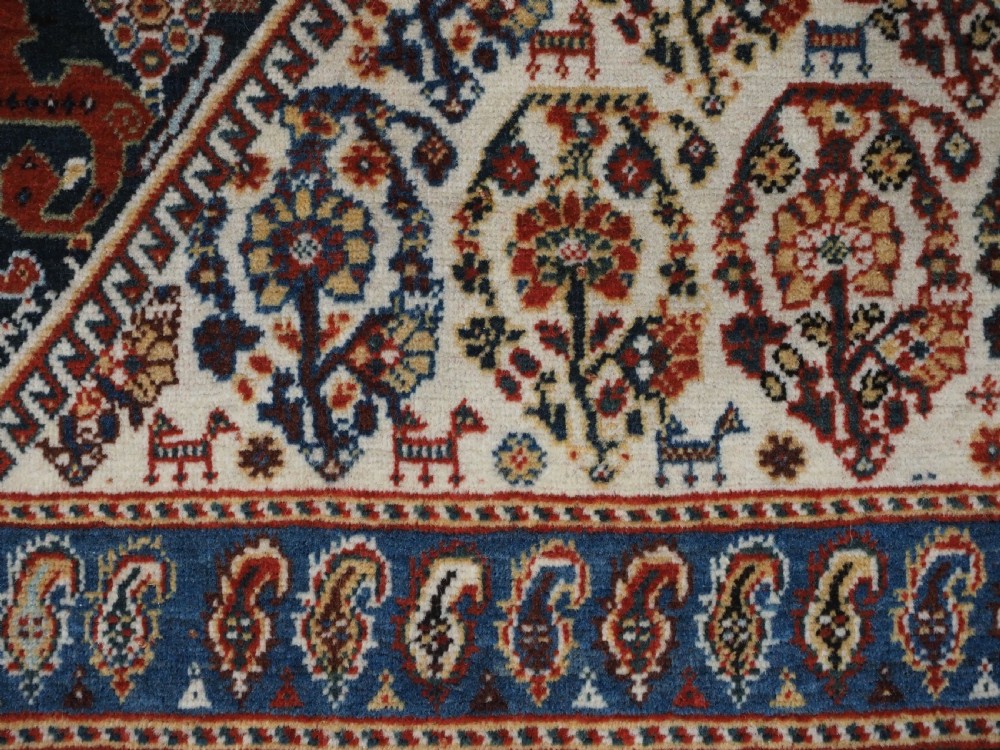 ANTIQUE QASHQAI KASHKULI RUG WITH REPEAT MEDALLION DESIGN, CIRCA 1900. View XVI