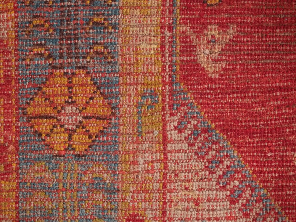 ANTIQUE TURKISH OUSHAK RUG, SMALL SIZE WITH SUPERB COLOUR, CIRCA 1900. View XII