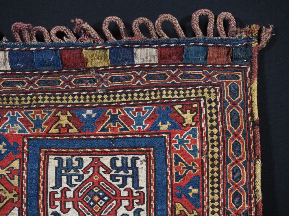 ANTIQUE SHAHSAVAN SOUMAK SADDLEBAG WITH ORIGINAL BACK, CIRCA 1880. View III