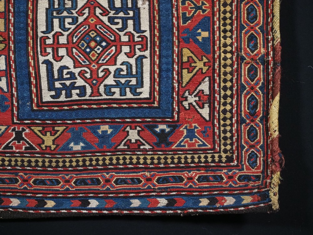 ANTIQUE SHAHSAVAN SOUMAK SADDLEBAG WITH ORIGINAL BACK, CIRCA 1880. View V