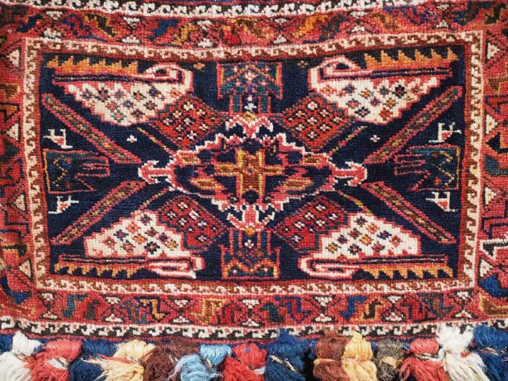 ANTIQUE CHANTEH BAG BY THE AFSHAR TRIBE, OUTSTANDING CONDITION, CIRCA 1890. View II