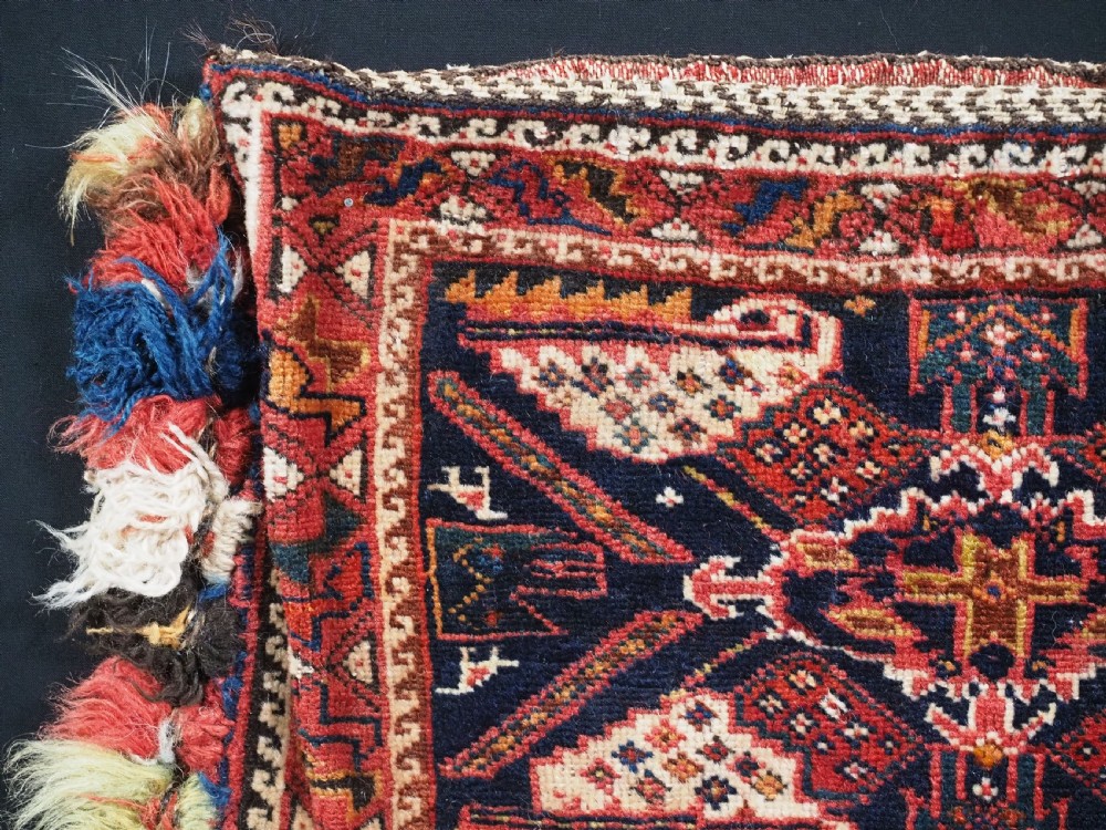ANTIQUE CHANTEH BAG BY THE AFSHAR TRIBE, OUTSTANDING CONDITION, CIRCA 1890. View III