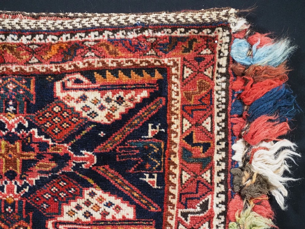ANTIQUE CHANTEH BAG BY THE AFSHAR TRIBE, OUTSTANDING CONDITION, CIRCA 1890. View IV