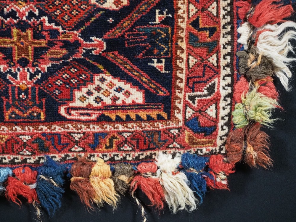 ANTIQUE CHANTEH BAG BY THE AFSHAR TRIBE, OUTSTANDING CONDITION, CIRCA 1890. View VI