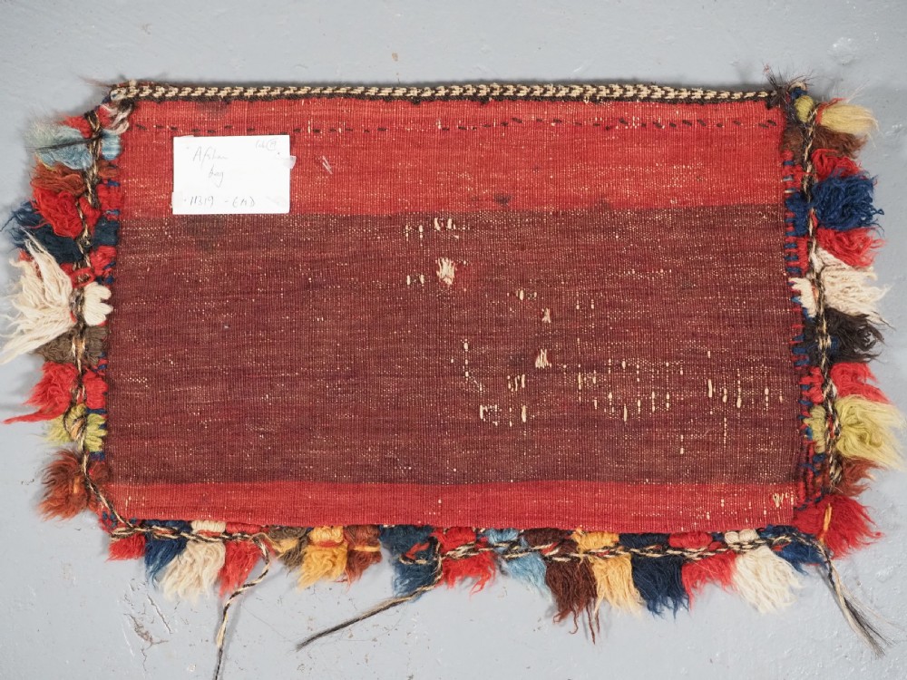 ANTIQUE CHANTEH BAG BY THE AFSHAR TRIBE, OUTSTANDING CONDITION, CIRCA 1890. View VII
